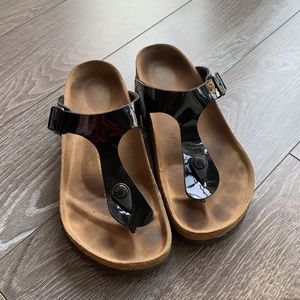 Birkenstock Gizeh Black Sandals 36